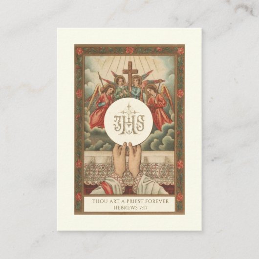 カトリック教徒の聖職者のための祈りの言葉 プレイスカード (正面)