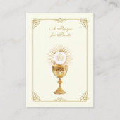 カトリック教徒の聖職者のための祈りの言葉 プレイスカード (正面)