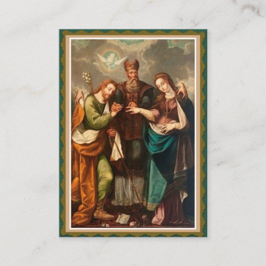 カトリック教徒/婚約の祈りの言葉の神聖なカード 名刺 (正面)