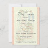 カトリック教派ヴィンテージベビーガールシャワー 招待状 (裏面)