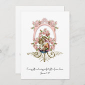 カトリック教派ヴィンテージベビーシャワー招待状 招待状 (正面/裏面)