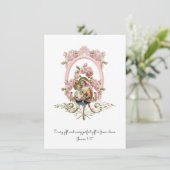 カトリック教派ヴィンテージベビーシャワー招待状 招待状 (スタンド正面)