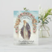 カトリック教派ヴィンテージ赤ちゃんシャワー 招待状 (スタンド正面)