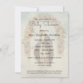 カトリック教派ヴィンテージ赤ちゃんシャワー 招待状 (裏面)