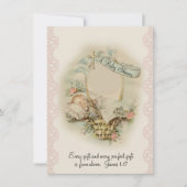 カトリック教派ヴィンテージ赤ちゃんシャワー 招待状 (正面)