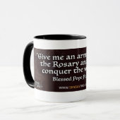 カトリック教聖ロザリオ法王宗教引用文 マグカップ (正面左)