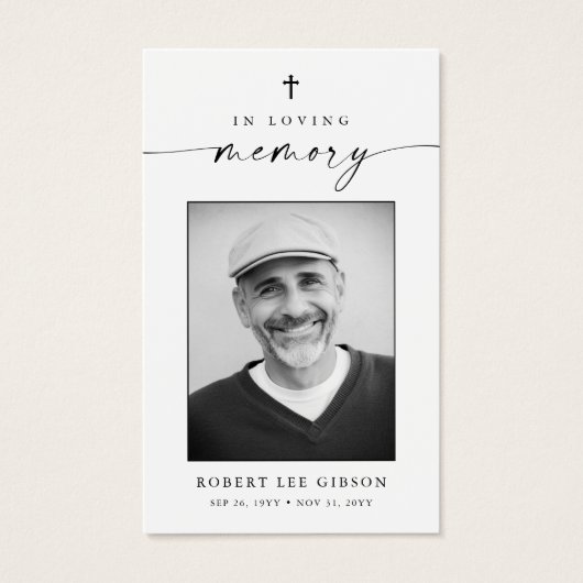 カトリック教葬儀記念祈りの言葉カード (正面)