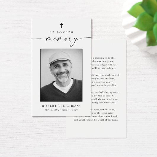 カトリック教葬儀記念祈りの言葉カード (デスク)