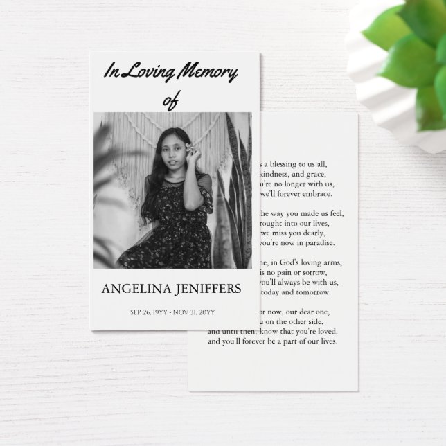 カトリック教葬儀記念祈りの言葉カード (デスク)