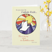 カトリック教2823の円の鳩日曜日RCIA カード (黄色い花)