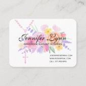 カトリック数珠水彩宗教フローラ 名刺 (正面)