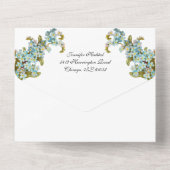 カトリック斑状ハートメアリー結婚式招待状 オールインワン招待状 (裏面)