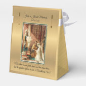 カトリック新郎新婦Mary St. Joseph金ゴールドシム フェイバーボックス (裏面サイド)