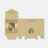カトリック新郎新婦Mary St. Joseph金ゴールドダマスク フェイバーボックス (折り畳みなし)