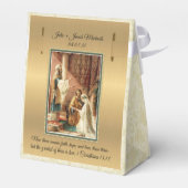 カトリック新郎新婦Mary St. Joseph金ゴールドレース フェイバーボックス (裏面サイド)