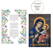 カトリック春の花妊娠祈りの言葉カード プレイスカード