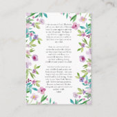 カトリック春の花妊娠祈りの言葉カード プレイスカード (正面)