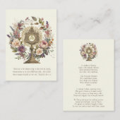 カトリック正チャーリスティック宿主聖なる書物、 経典祈りの言葉 コーリングカード (正面/裏面)