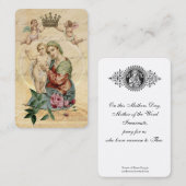 カトリック母の日の思い出の聖札 名刺 (正面/裏面)