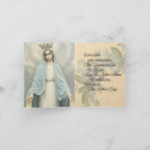 カトリック母の日カード カード (内部)