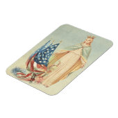 カトリック母マリア米国国旗の宗教 マグネット (左側)