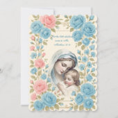 カトリック洗礼フローライエス賛美マザー 招待状 (裏面)