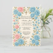 カトリック洗礼フローライエス賛美マザー 招待状 (スタンド正面)