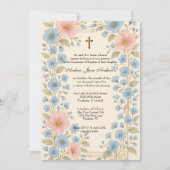 カトリック洗礼フローライエス賛美マザー 招待状 (正面)