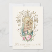 カトリック洗礼フローラマリアとイエス 招待状 (裏面)