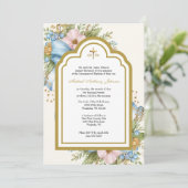 カトリック洗礼フローラマリアとイエス 招待状 (スタンド正面)