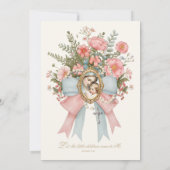 カトリック洗礼フローラマリアとイエス 招待状 (裏面)