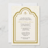 カトリック洗礼フローラ祈イエス 招待状 (正面)