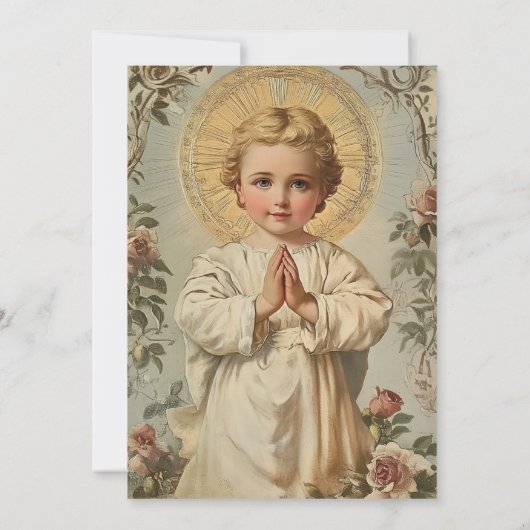 カトリック洗礼フローラ祈イエス 招待状 (裏面)