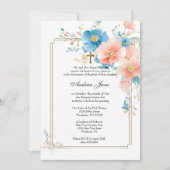 カトリック洗礼フローラ賛美イエス・マザー・アヴェット 招待状 (正面)