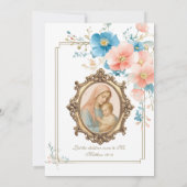 カトリック洗礼フローラ賛美イエス・マザー・アヴェット 招待状 (裏面)