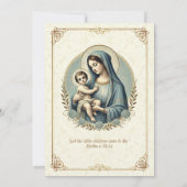 カトリック洗礼マリアとイエスフローラ 招待状 (裏面)