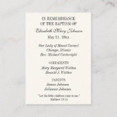 カトリック洗礼宗教母マリアと天使 プレイスカード (裏面)