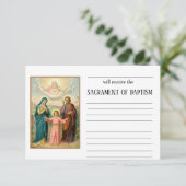 カトリック洗礼招待状 招待状 (スタンド正面)