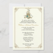 カトリック洗礼《キリスト教》洗礼式や命名式イエスと子羊 招待状 (正面)