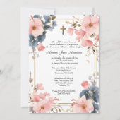 カトリック洗礼《キリスト教》洗礼式や命名式イエスス賛美マザー 招待状 (正面)