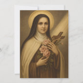 カトリック洗礼《キリスト教》洗礼式や命名式聖テリーズ 招待状 (裏面)