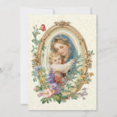 カトリック洗礼《キリスト教》洗礼式や命名式賛美マザーイエス 招待状 (裏面)