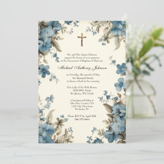 カトリック洗礼《キリスト教》洗礼式や命名式賛美マザーイエス 招待状 (スタンド正面)