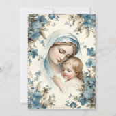 カトリック洗礼《キリスト教》洗礼式や命名式賛美マザーイエス 招待状 (裏面)