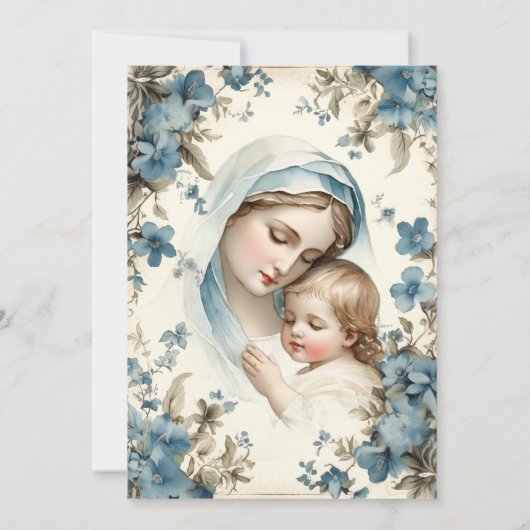 カトリック洗礼《キリスト教》洗礼式や命名式賛美マザーイエス 招待状 (裏面)