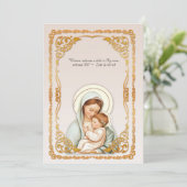 カトリック洗礼《キリスト教》洗礼式や命名式賛美マザーイエス 招待状 (スタンド正面)