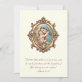 カトリック洗礼《キリスト教》洗礼式や命名式賛美マザーイエス 招待状 (裏面)