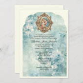 カトリック洗礼《キリスト教》洗礼式や命名式賛美マザーイエス 招待状 (正面/裏面)