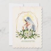 カトリック洗礼《キリスト教》洗礼式や命名式賛美マザーイエス 招待状 (正面)