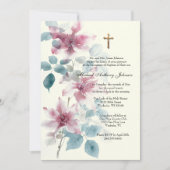 カトリック洗礼《キリスト教》洗礼式や命名式賛美マザーイエス 招待状 (正面)